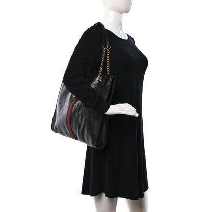 Gucci Calfskin Large Rajah Chain Tote Black 2 of 11