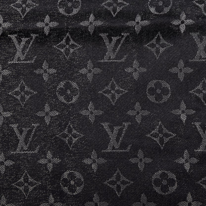 Louis Vuitton Silk Lurex Wool Monogram Shine Shawl Black 3 of 3