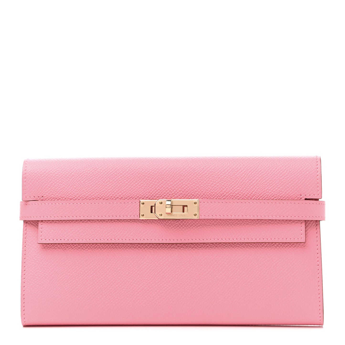 Epsom Kelly Longue Wallet Rose Confetti