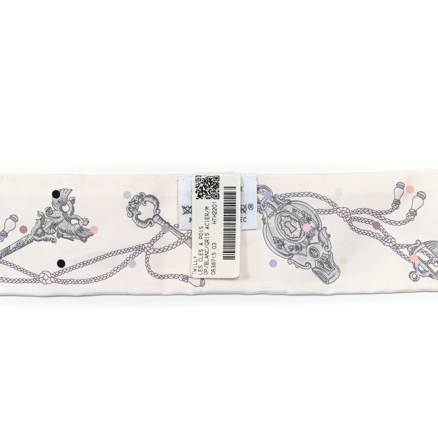 Silk Les Cles A Pois Twilly White Gris Acier