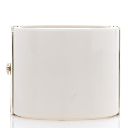 Chanel Resin Crystal CC Cuff White 3 of 4