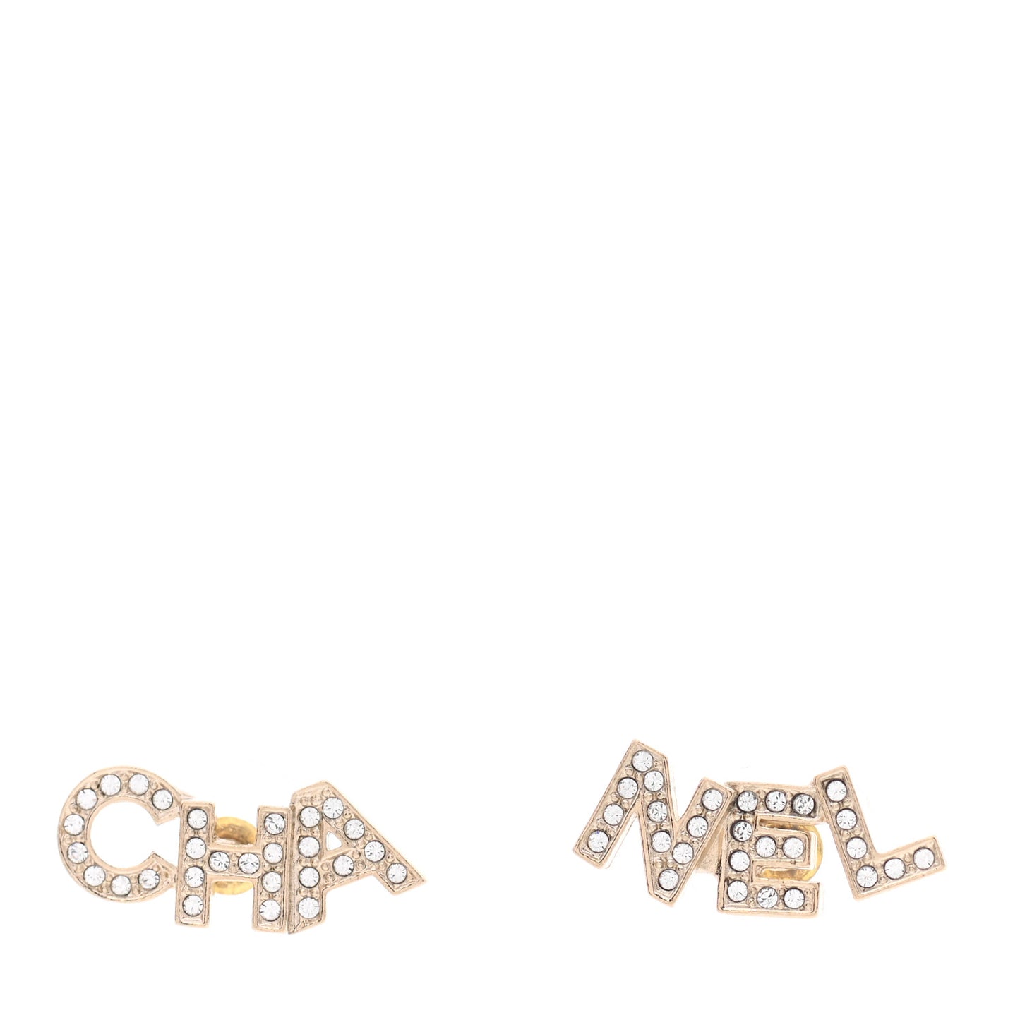 Crystal Pearl Signature Stud Earrings Gold
