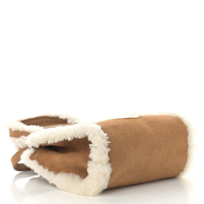 Telfar X UGG Suede Shearling Small Shopping Bag Chestnut 3 of 7