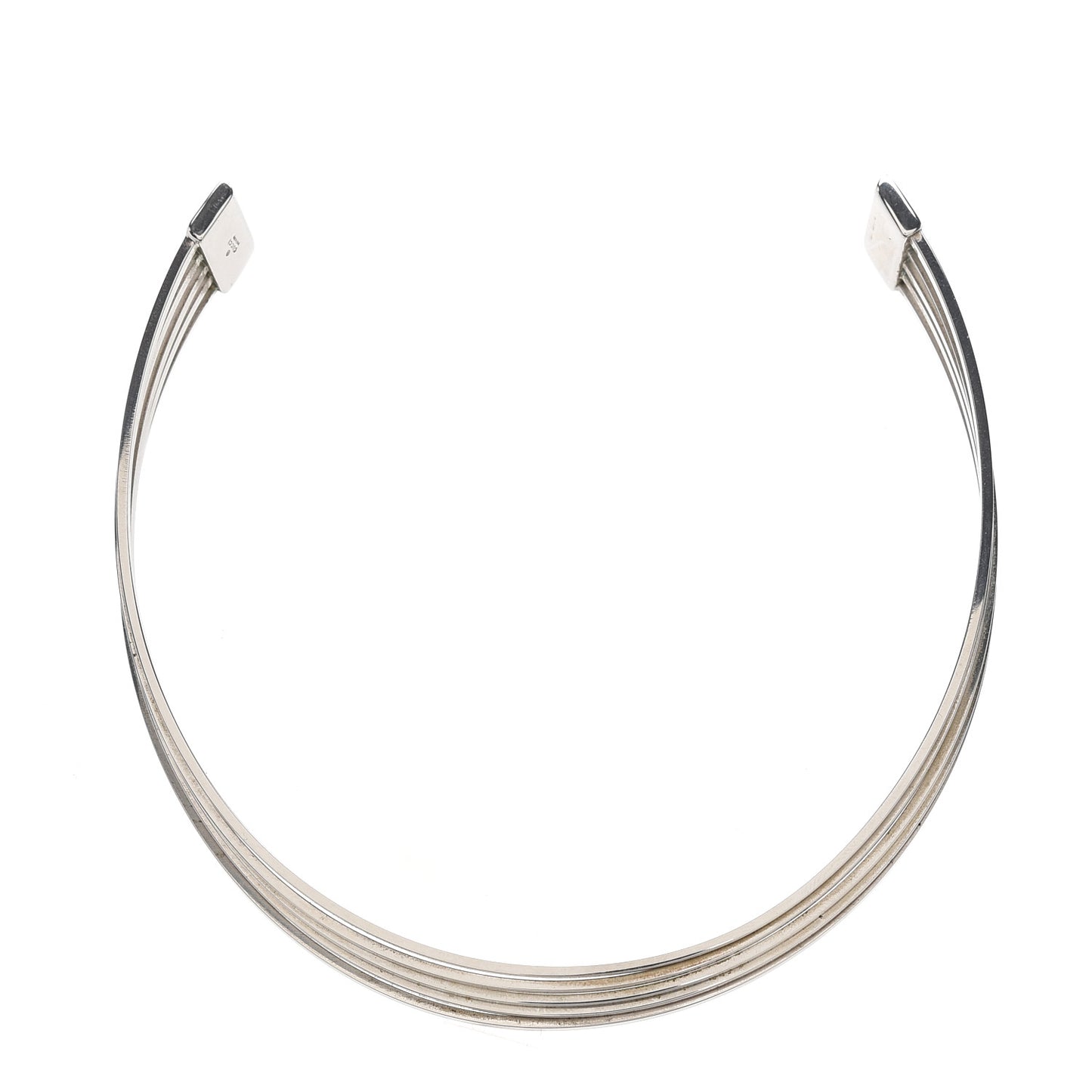 Metal Choker Necklace Silver