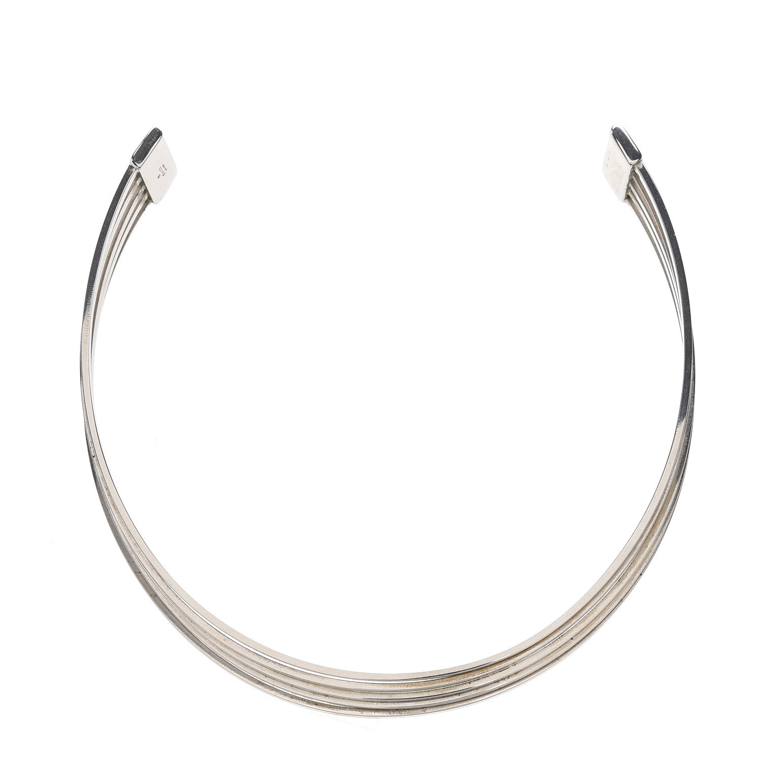 Gucci Metal Choker Necklace Silver 1 of 3