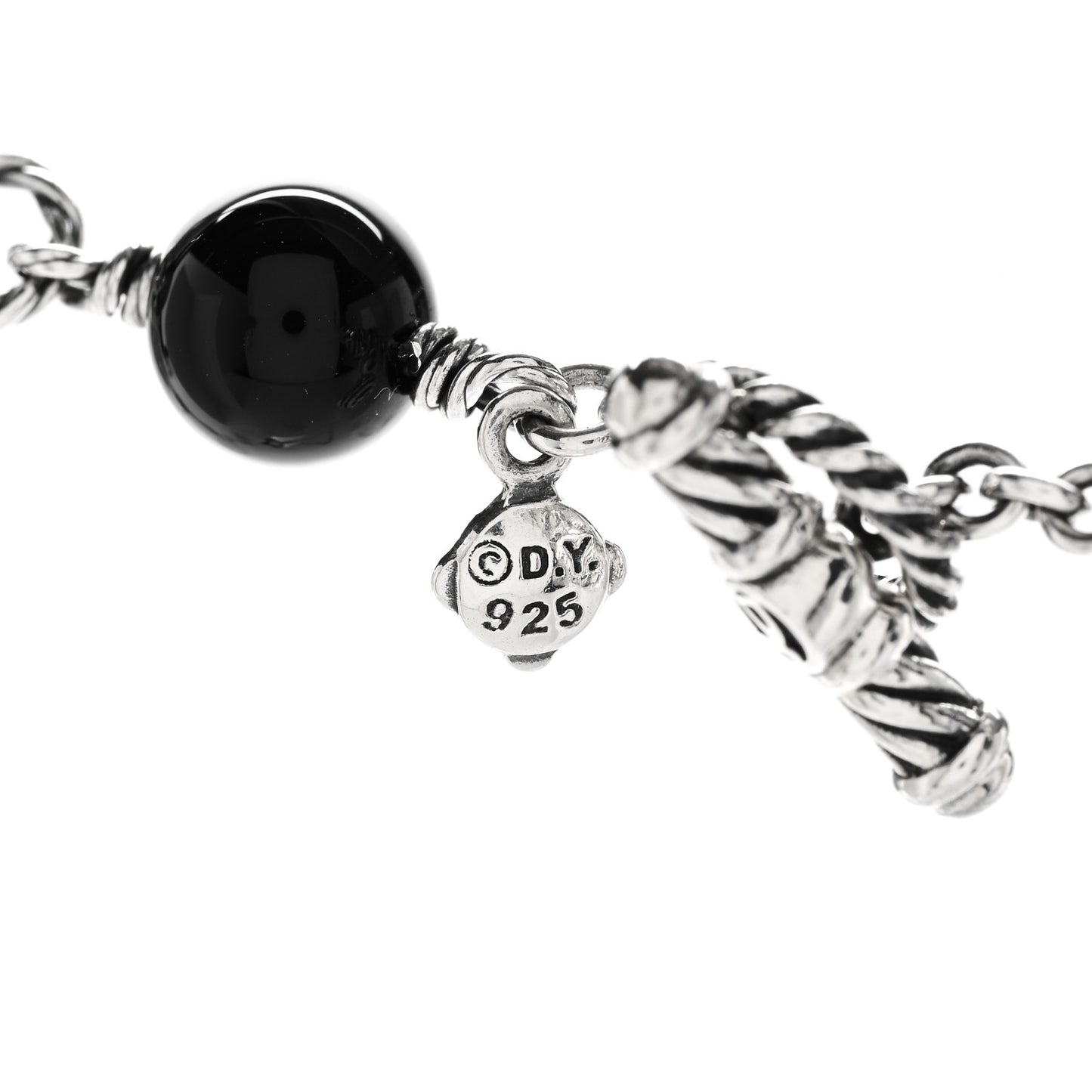 Sterling Silver Black Onyx Hematite Bijoux Necklace