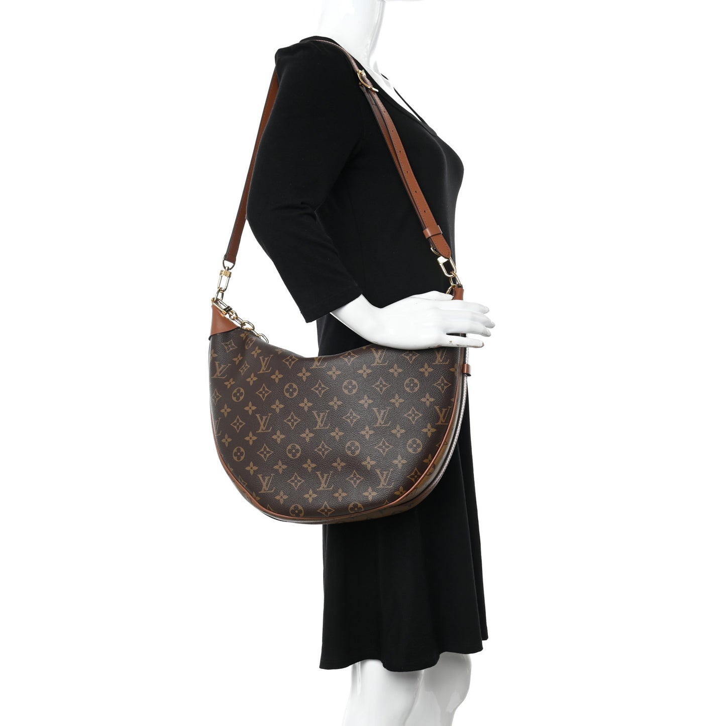 Reverse Monogram Loop Hobo