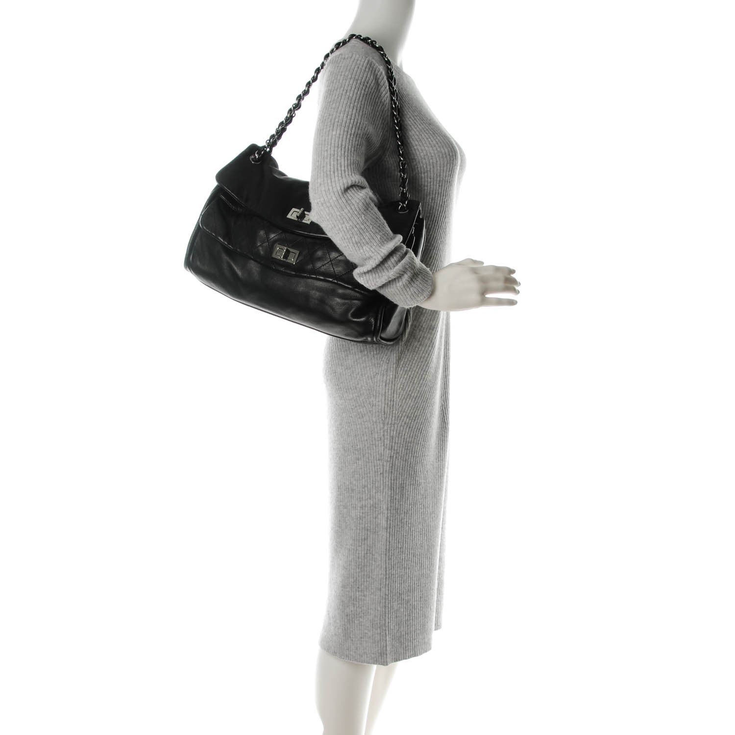 Chanel Lambskin Jumbo Mademoiselle Double Flap Black 2 of 8