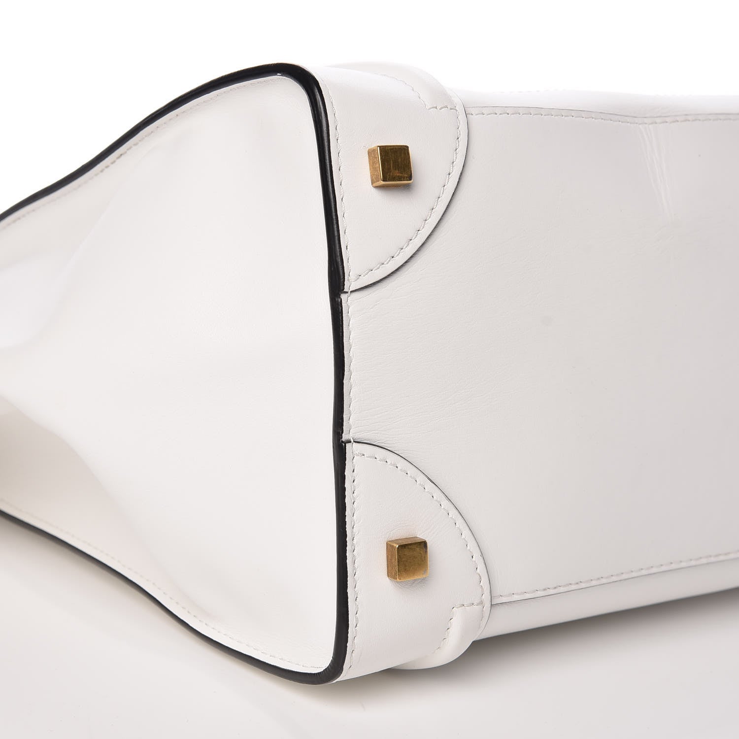 Celine Satin Calfskin Mini Bi-Color Luggage White Black 12 of 13