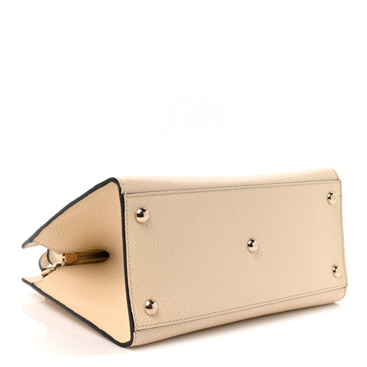 Dollar Calfskin Medium Soho Top Handle Satchel Ivoire