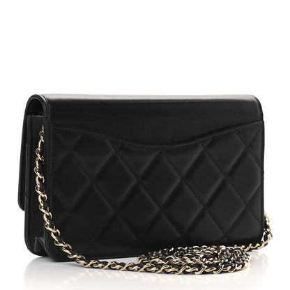 Chanel Goatskin Quilted Timeless CC Wallet On Chain WOC Black 3 of 10