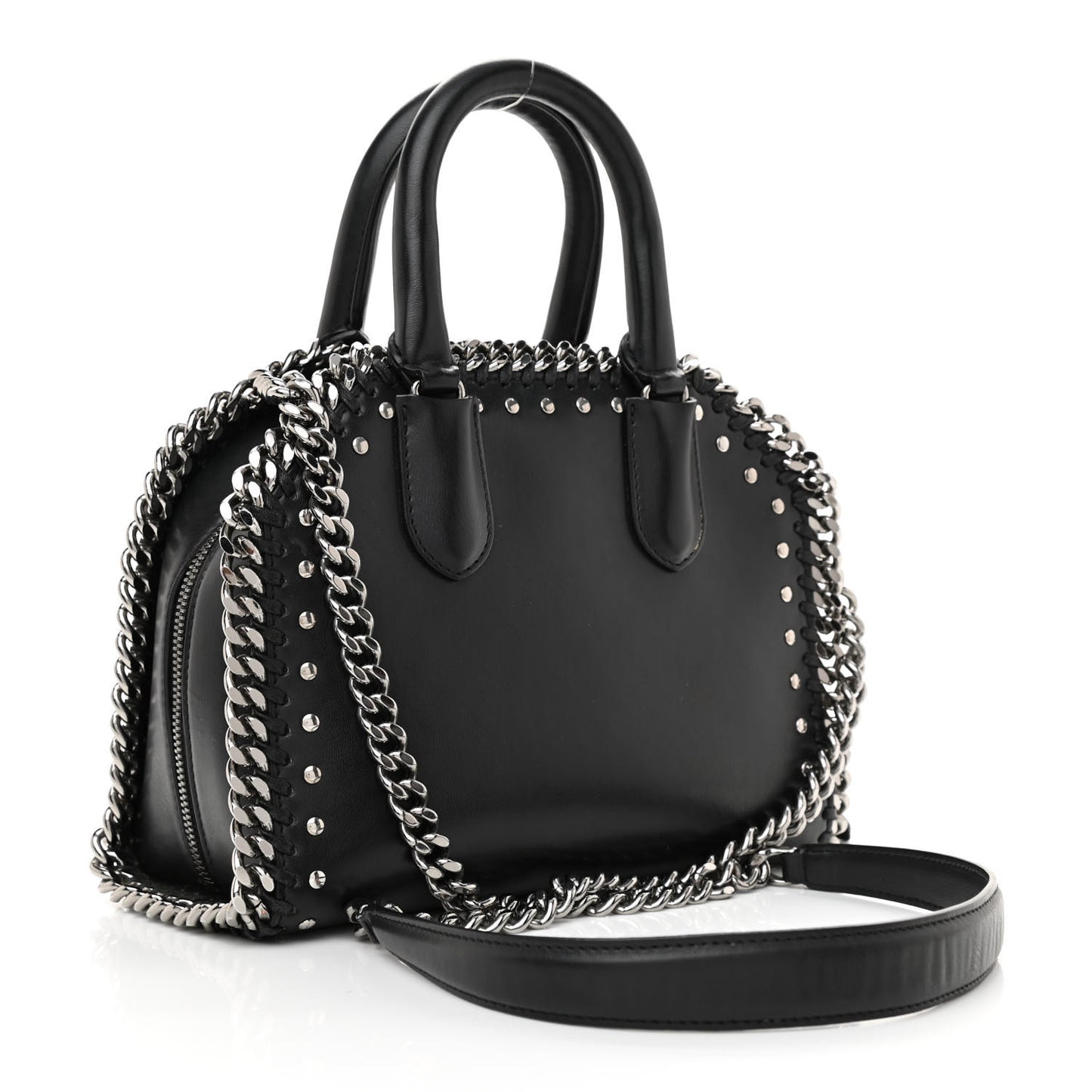Eco Alter Nappa Mini Falabella Box Bird Top Handle Bag Black
