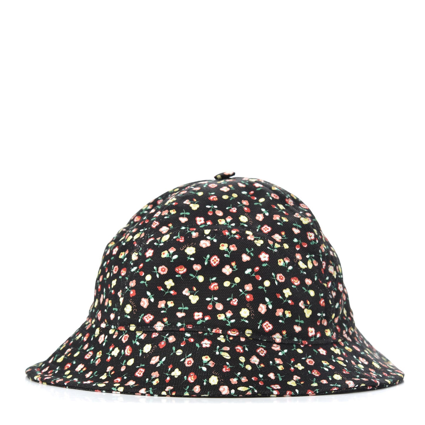 X LIBERTY OF LONDON Canvas Floral Print Bucket Hat XS Black Multicolor