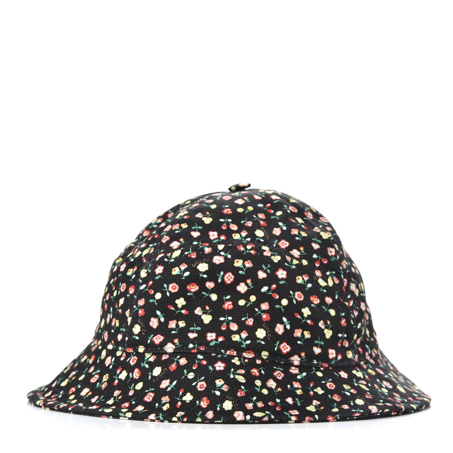 Gucci X LIBERTY OF LONDON Canvas Floral Print Bucket Hat XS Black Multicolor 1 of 7