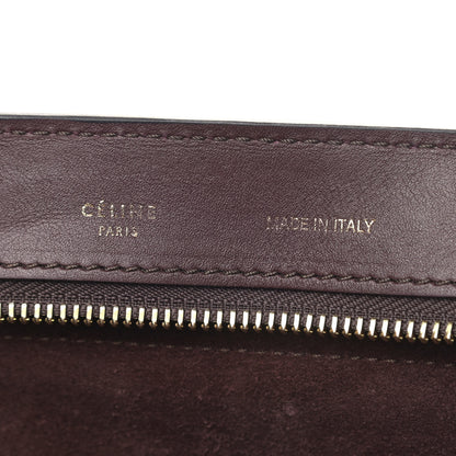 Celine Smooth Calfskin Suede Medium Bi-Color Trapeze Burgundy 6 of 10