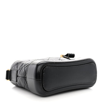 Chanel Aged Calfskin Quilted Small Gabrielle Hobo Black 4 of 10