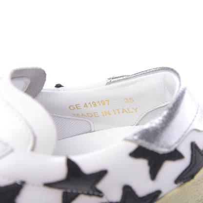 Saint Laurent Calfskin Star Court Sneakers 35 White Black 7 of 9