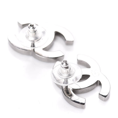 Chanel Iridescent Crystal CC Earrings Silver Multicolor 3 of 4