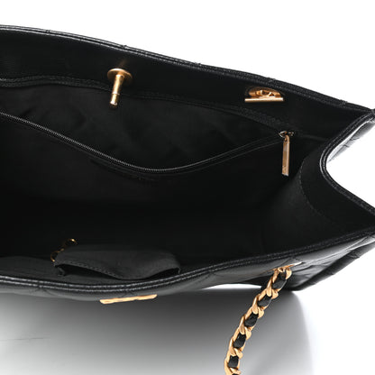 Chanel Caviar Quilted Sweet Classic Shopping Tote Black 5 of 9