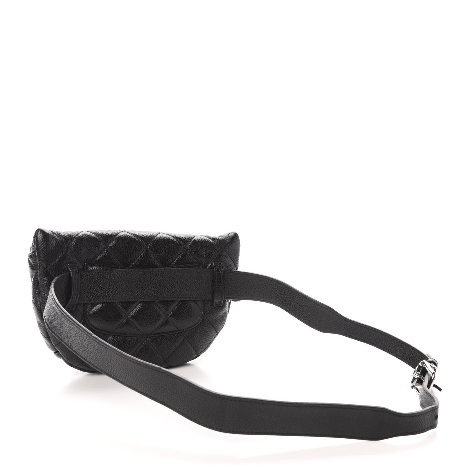 Chanel Grained Calfskin Quilted Waist Belt Bag Black 3 of 12