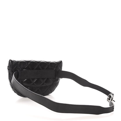 Chanel Grained Calfskin Quilted Waist Belt Bag Black 3 of 12