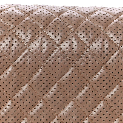 Chanel Lambskin Perforated Medium Boy Flap Dark Beige 16 of 16