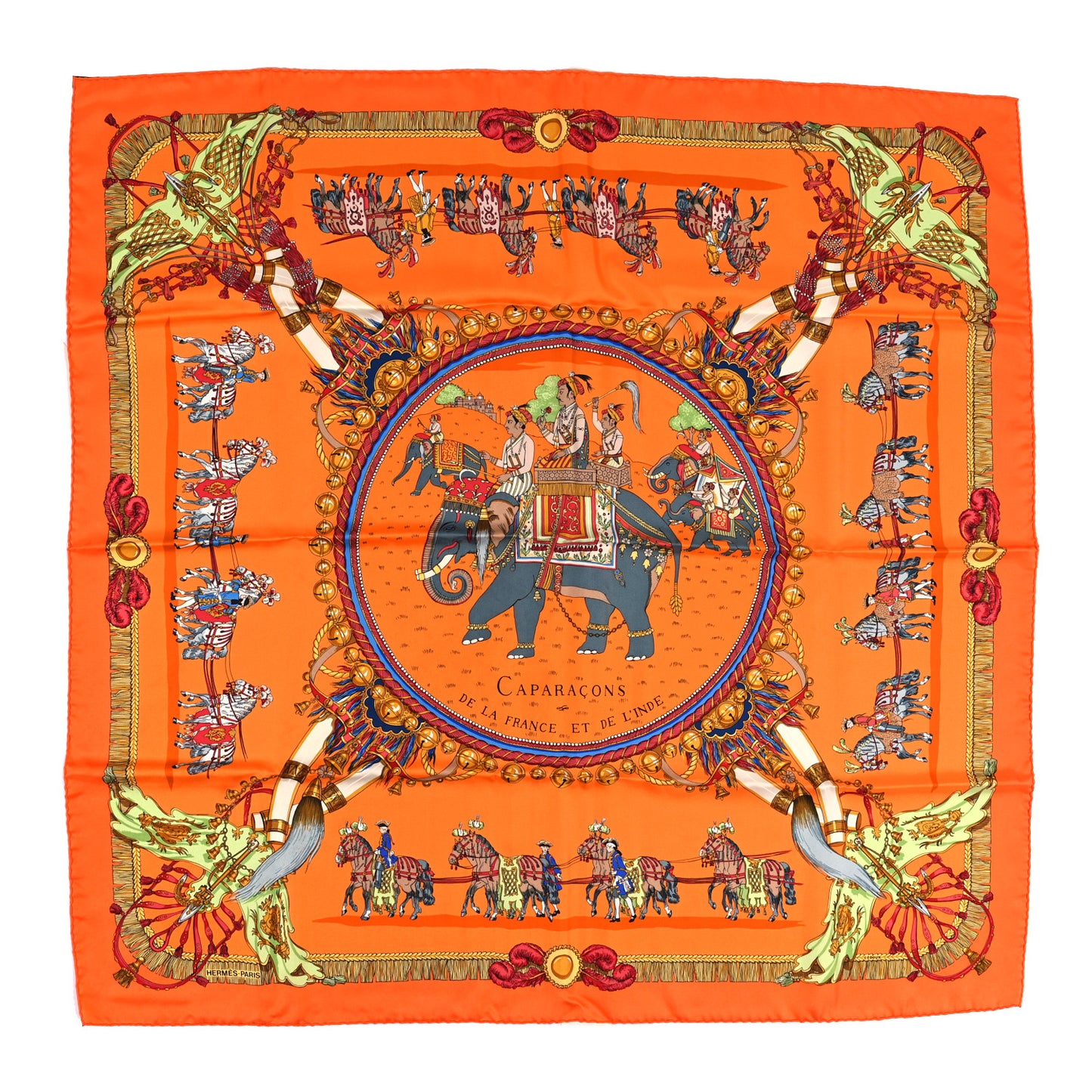 Silk Caparacons De La France Et De L'inde Shawl 90