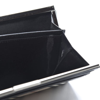 Burberry Calfskin House Check Continental Flap Wallet Black 16 of 17