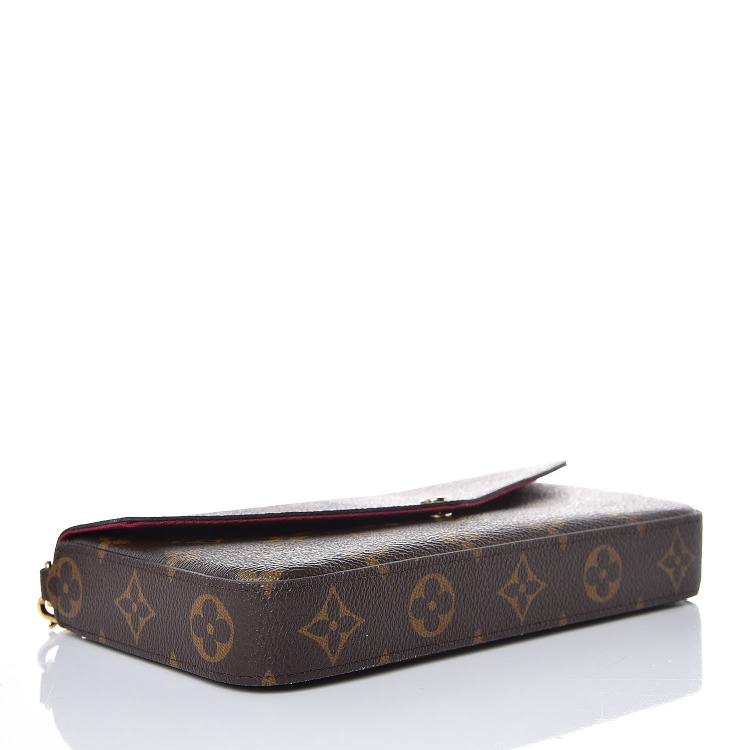 Louis Vuitton Monogram Pochette Felicie Chain Wallet Fuchsia 4 of 13