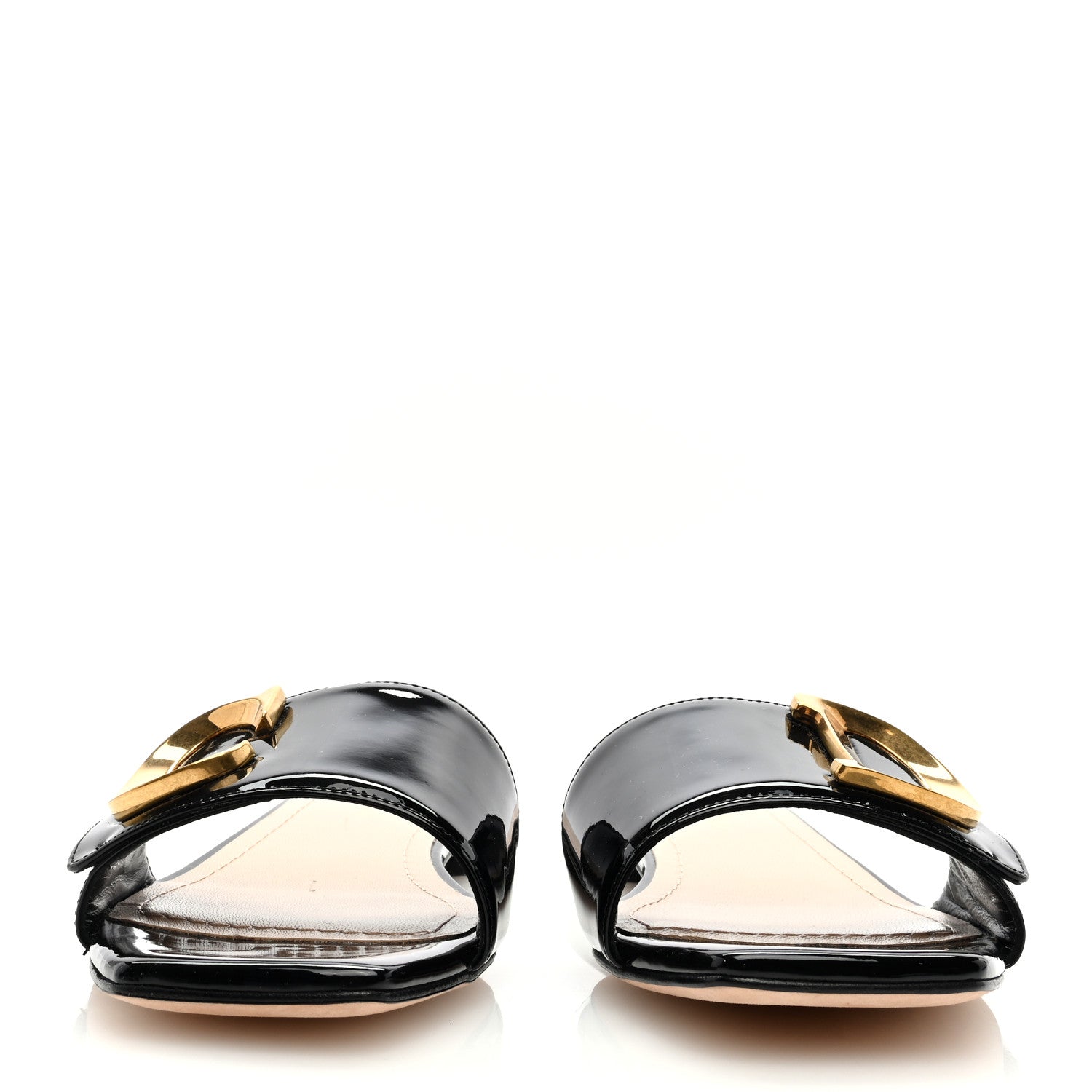 Christian Dior Patent C'est Dior Slide Sandals 36.5 Black 3 of 7