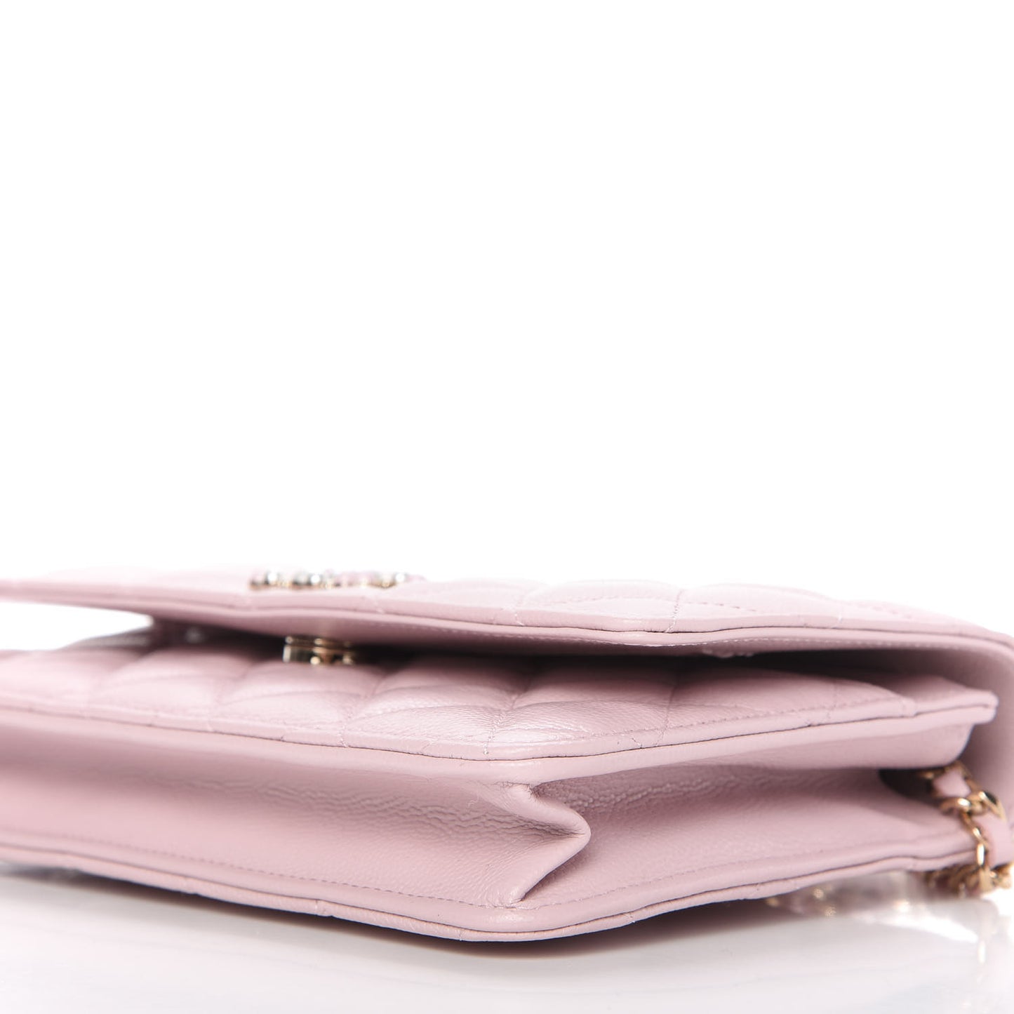 Caviar Quilted Coco Candy Wallet On Chain WOC Light Pink