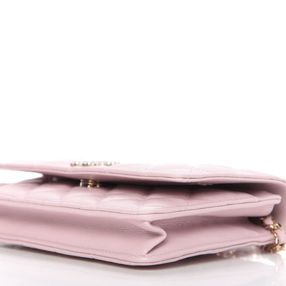 Chanel Caviar Quilted Coco Candy Wallet On Chain WOC Light Pink 7 of 12