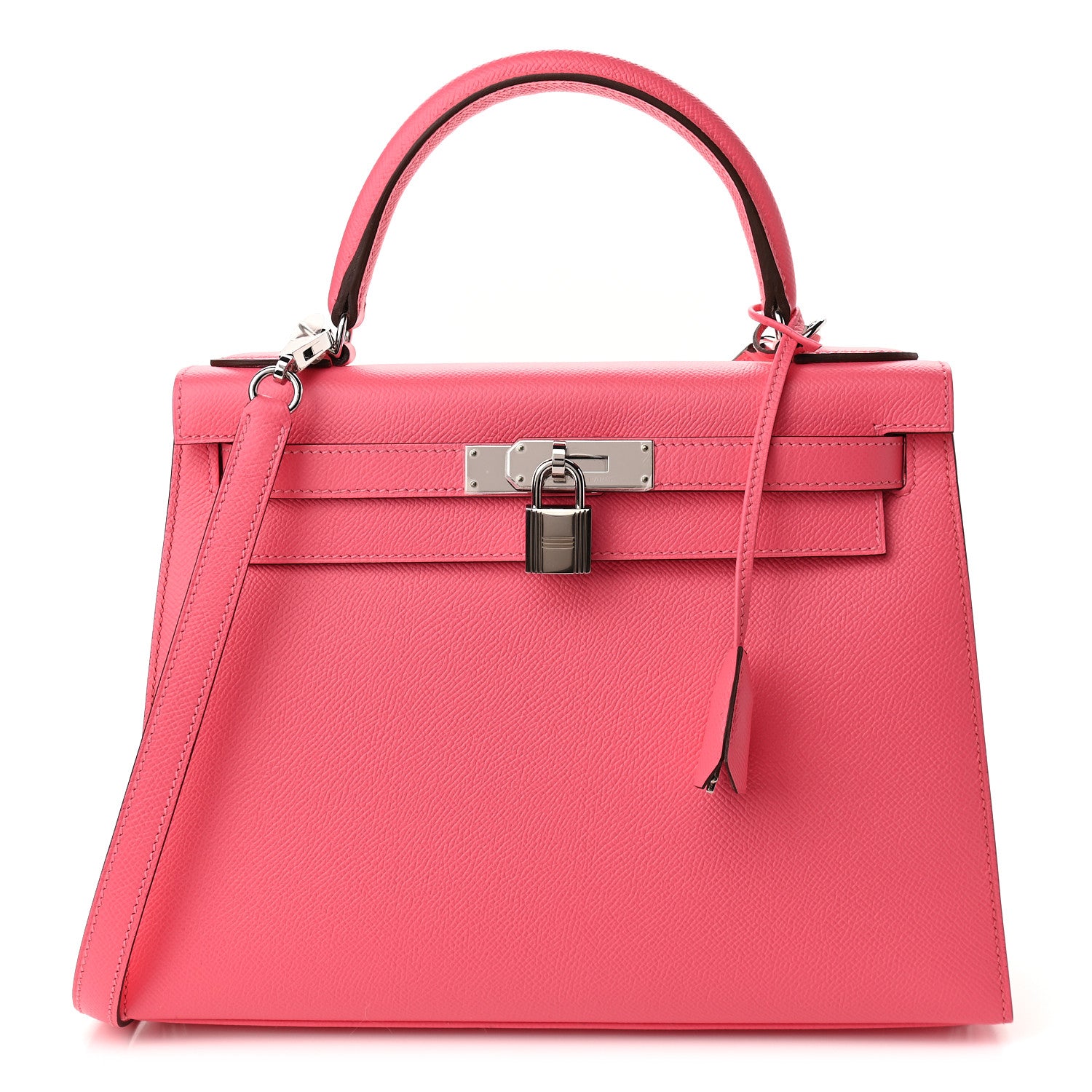 Hermes Epsom Horseshoe Kelly Sellier 28 Rose Azalee Gris Mouette 1 of 10