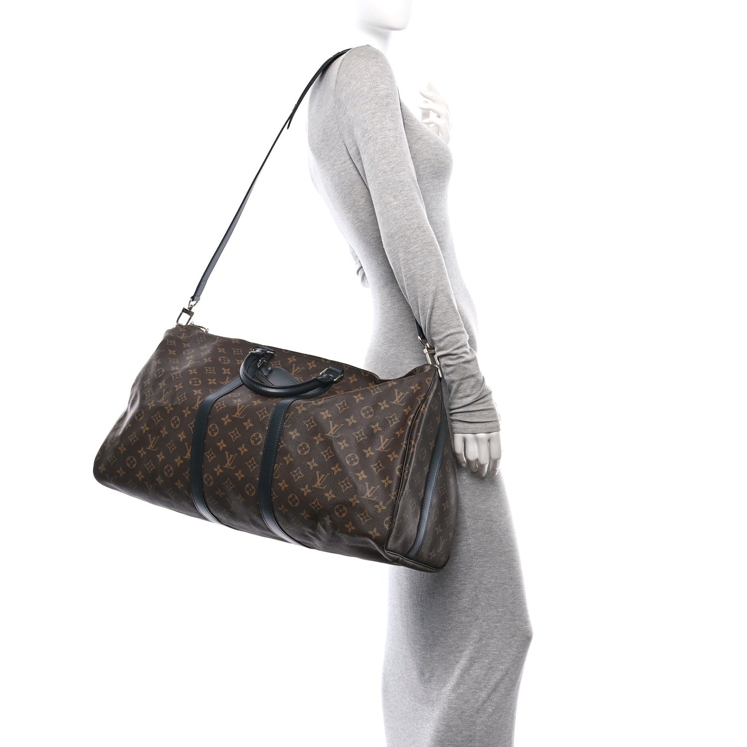 Louis Vuitton Monogram Macassar Keepall Bandouliere 55 2 of 9