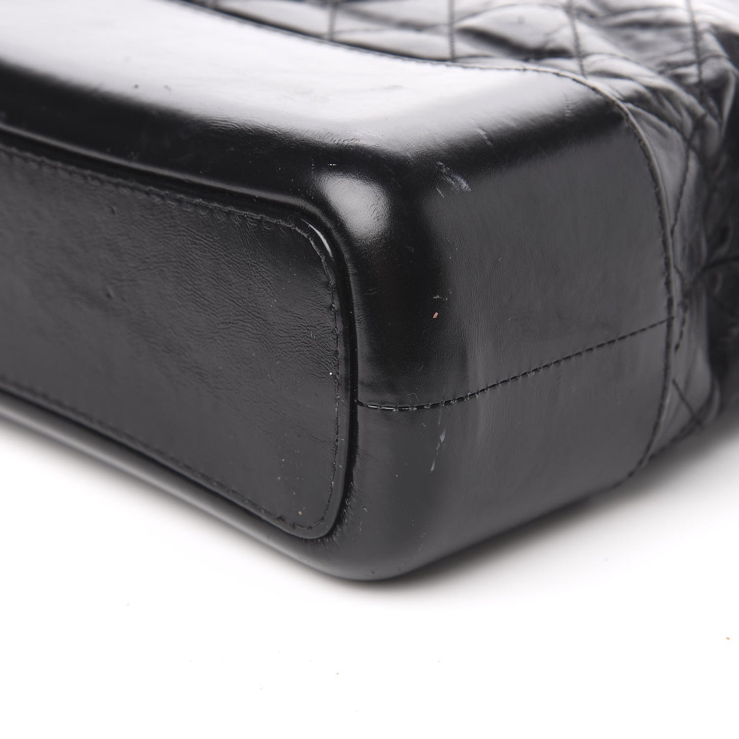 Aged Calfskin Quilted Medium Gabrielle Hobo Black