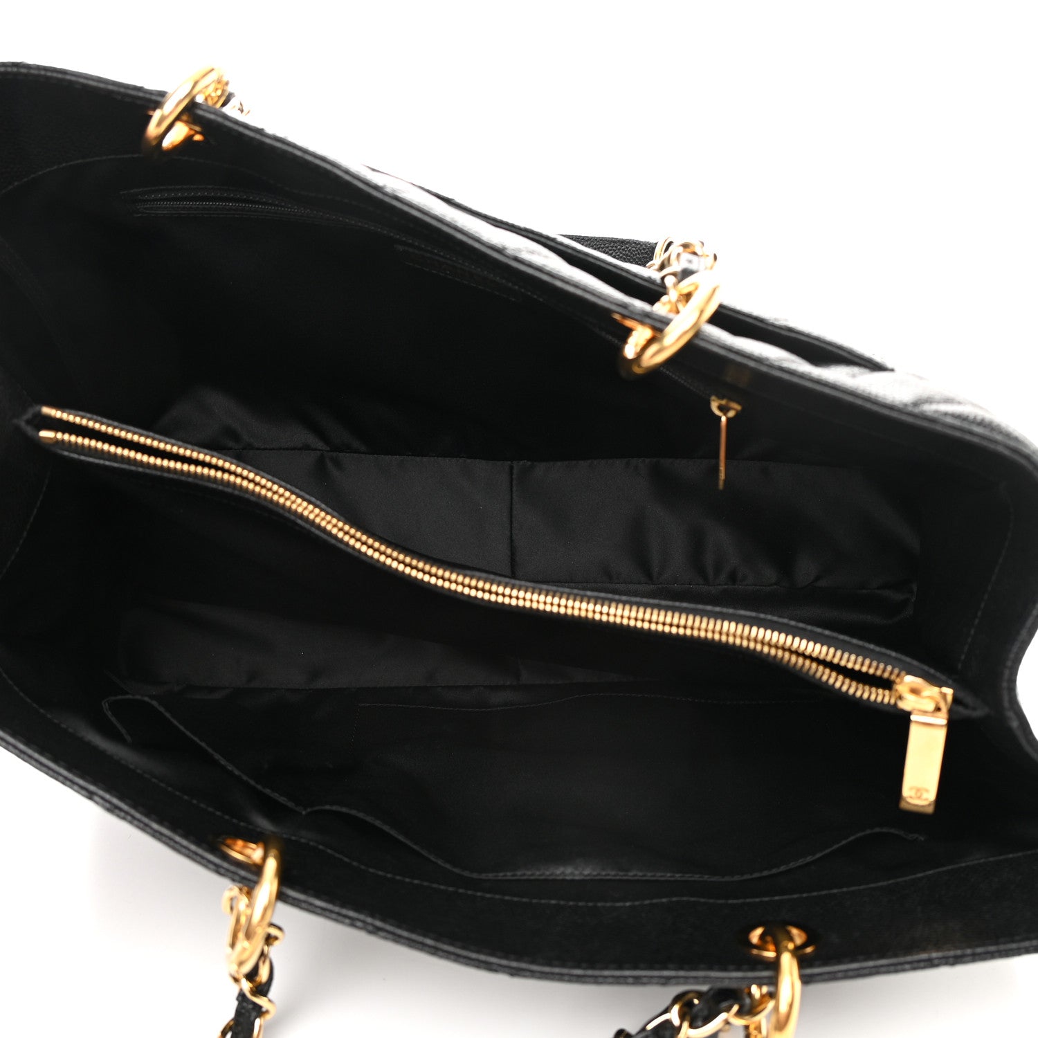 Chanel Caviar Quilted XL Grand Shopping Tote GST Black 5 of 14