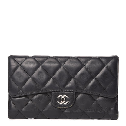 Chanel Caviar Quilted Large Gusset Flap Wallet Black 1 of 11