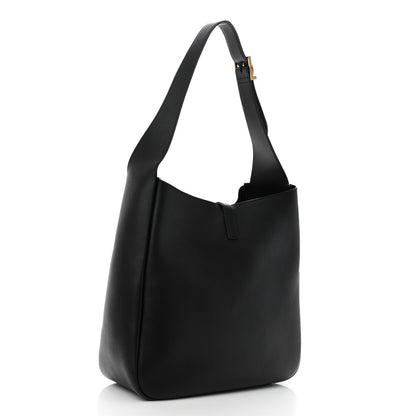 Saint Laurent Smooth Calfskin Large Le 5 A 7 Soft Hobo Black 3 of 8