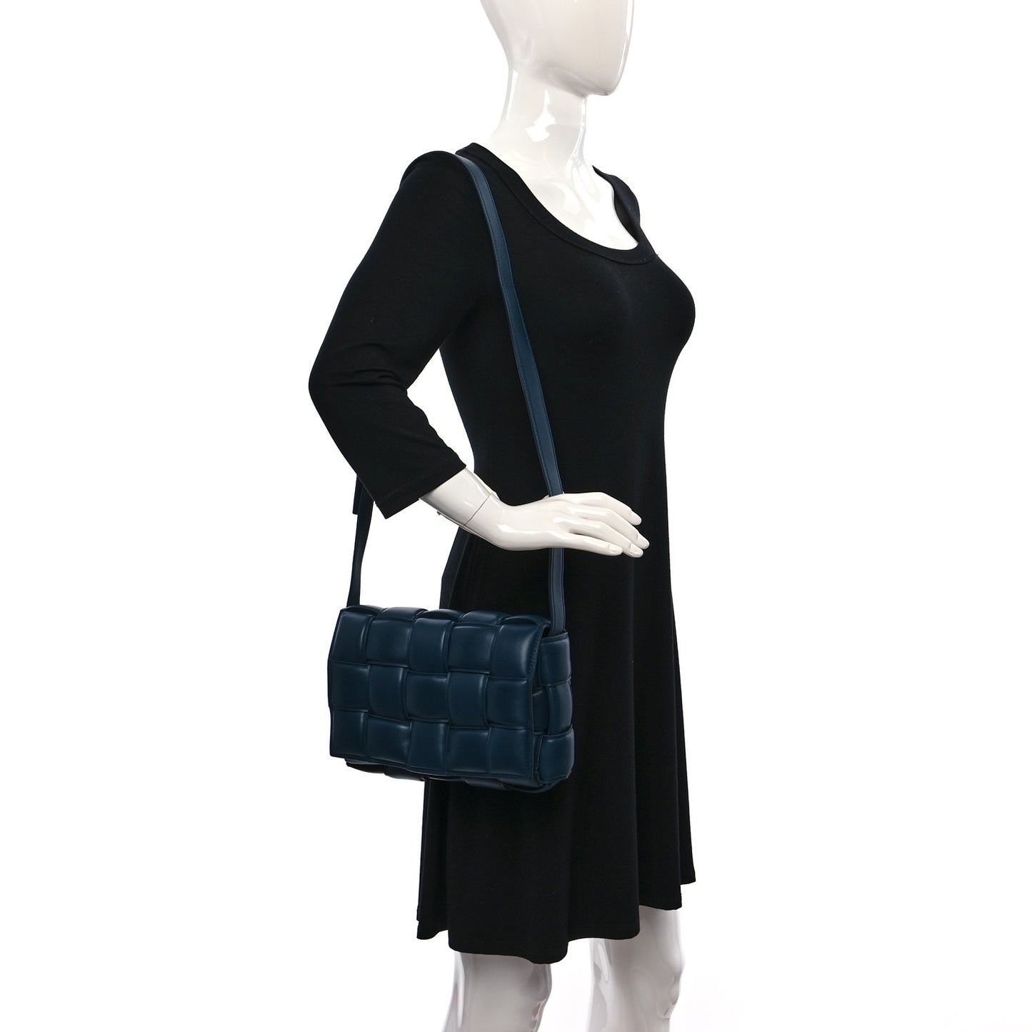 Nappa Maxi Intreccio Padded Cassette Crossbody Bag Cruise