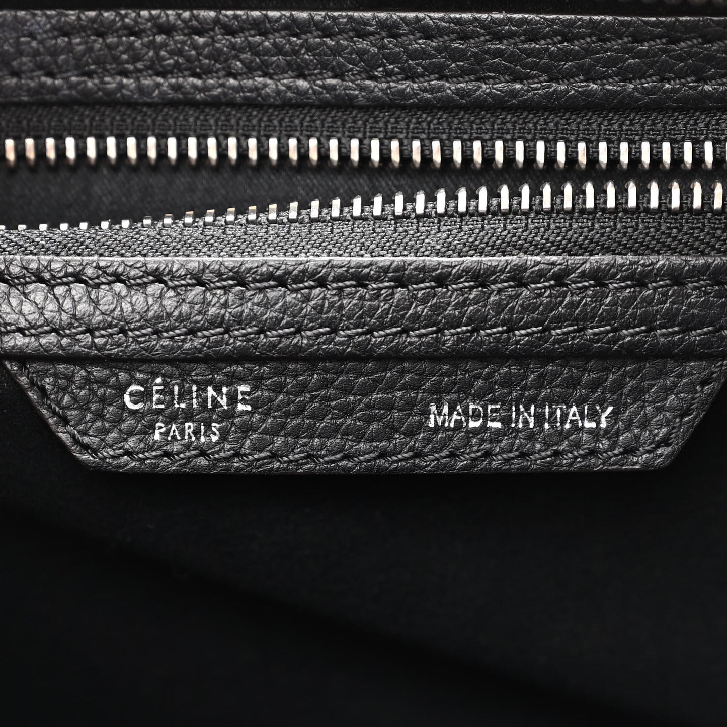Drummed Calfskin Micro Luggage Black