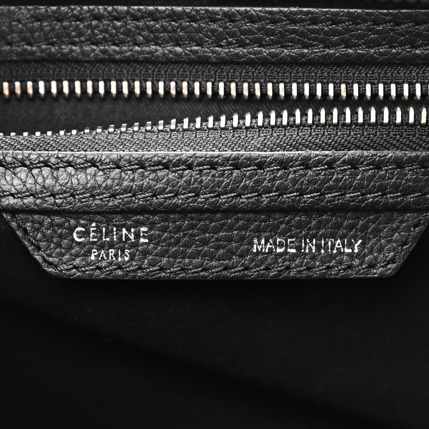 Celine Drummed Calfskin Micro Luggage Black 6 of 12