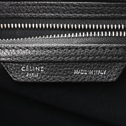 Celine Drummed Calfskin Micro Luggage Black 6 of 12