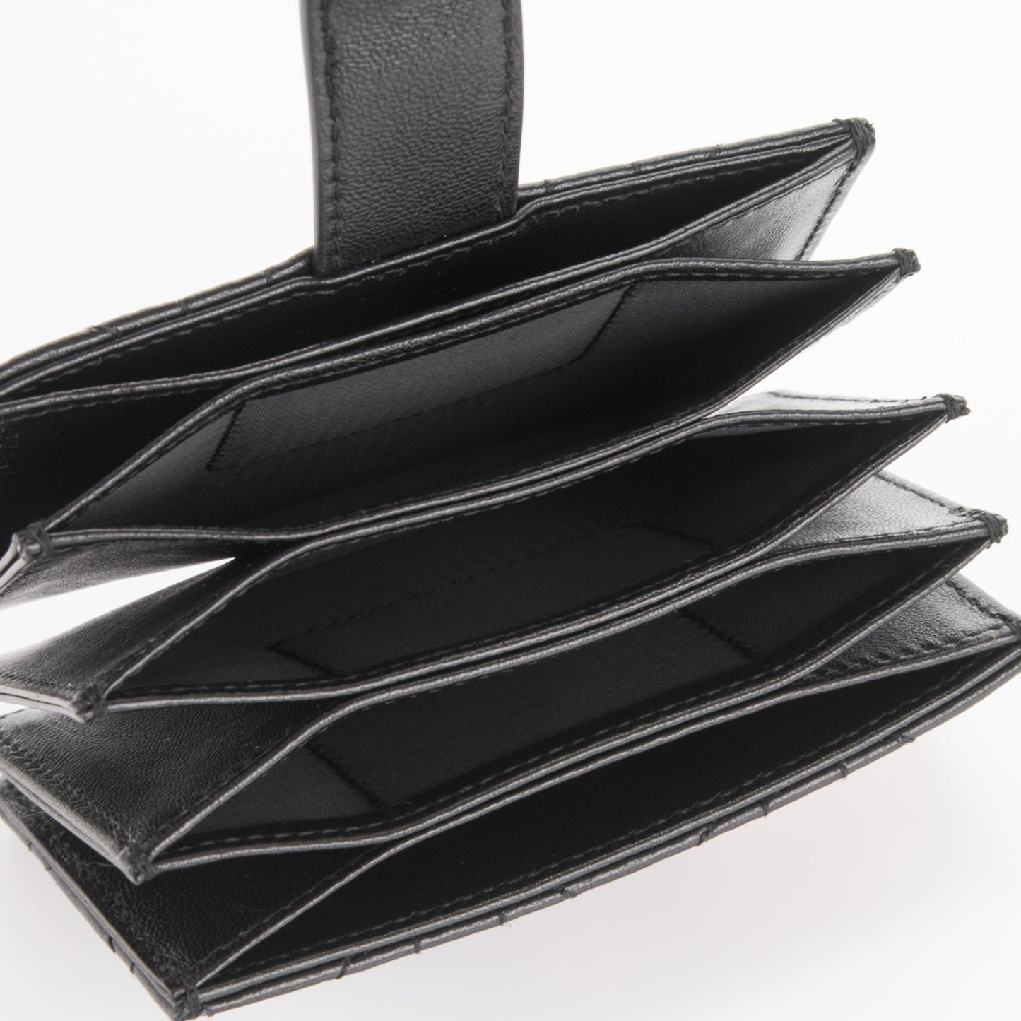 Lambskin Cannage Lucky Badges Lady Dior 5-Gusset Card Holder Black