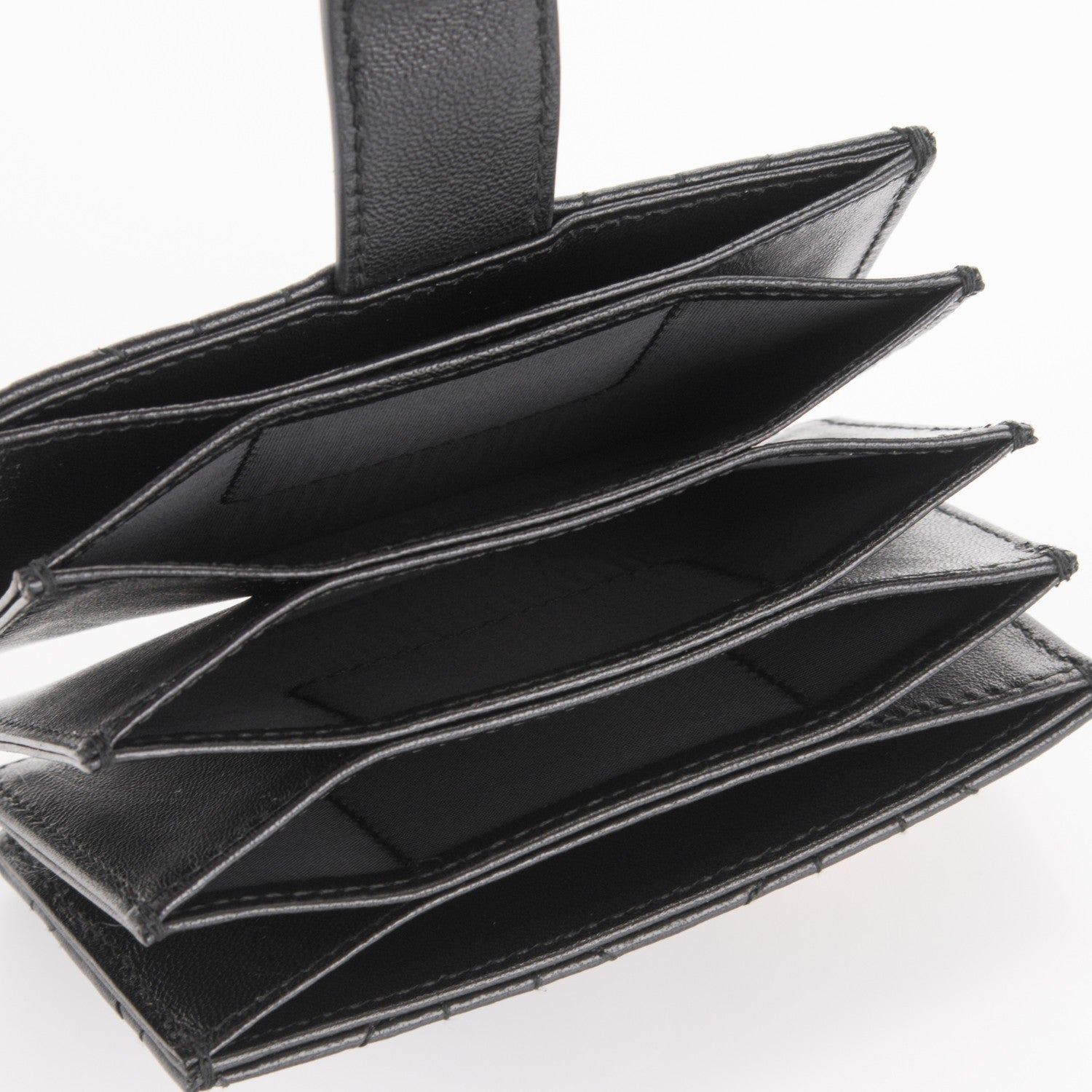 Christian Dior Lambskin Cannage Lucky Badges Lady Dior 5-Gusset Card Holder Black 5 of 8