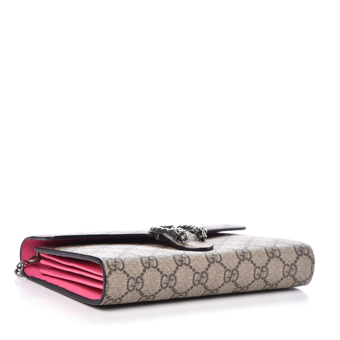 GG Supreme Monogram Mini Dionysus Chain Wallet Beige Pink