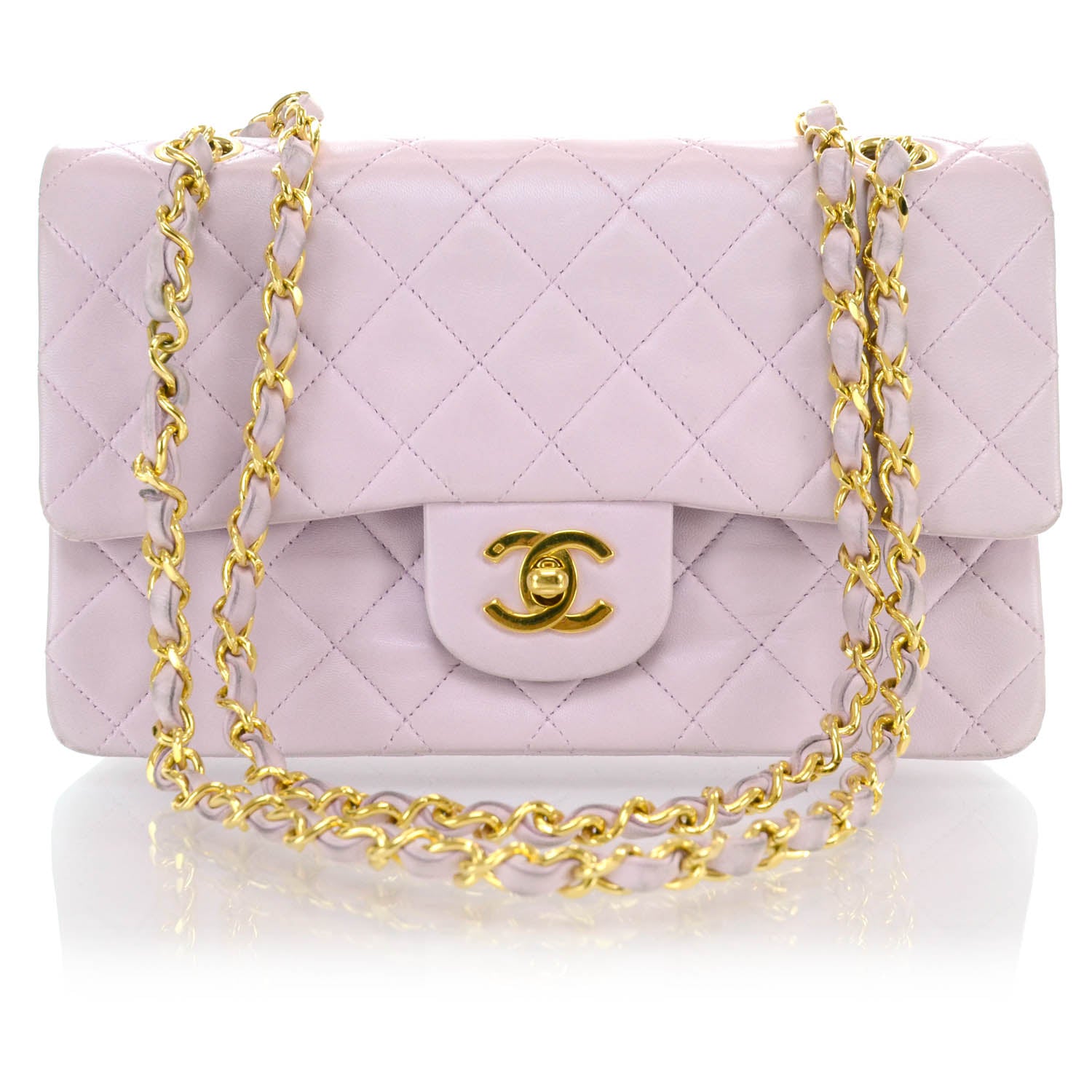 Chanel Lambskin Quilted Small Double Flap Pink 12 of 12