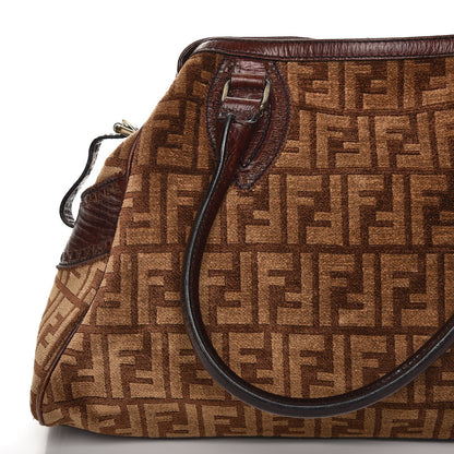 Fendi Velvet Zucca Bag De Jour Tobacco 8 of 13