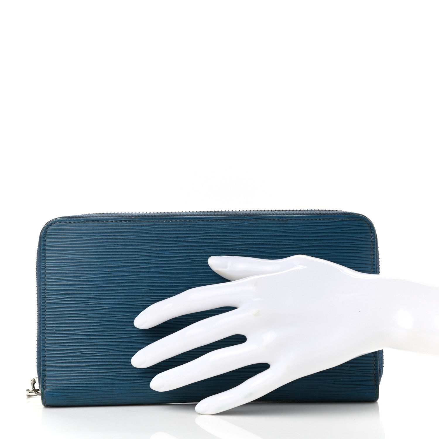 Louis Vuitton Epi Zippy Organizer Wallet Bleu Celeste 2 of 8