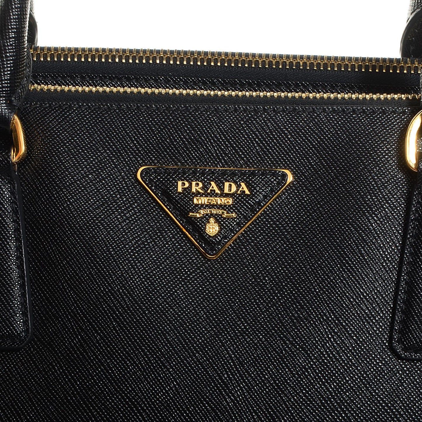 Saffiano Lux Extra Large Galleria Double Zip Tote Black