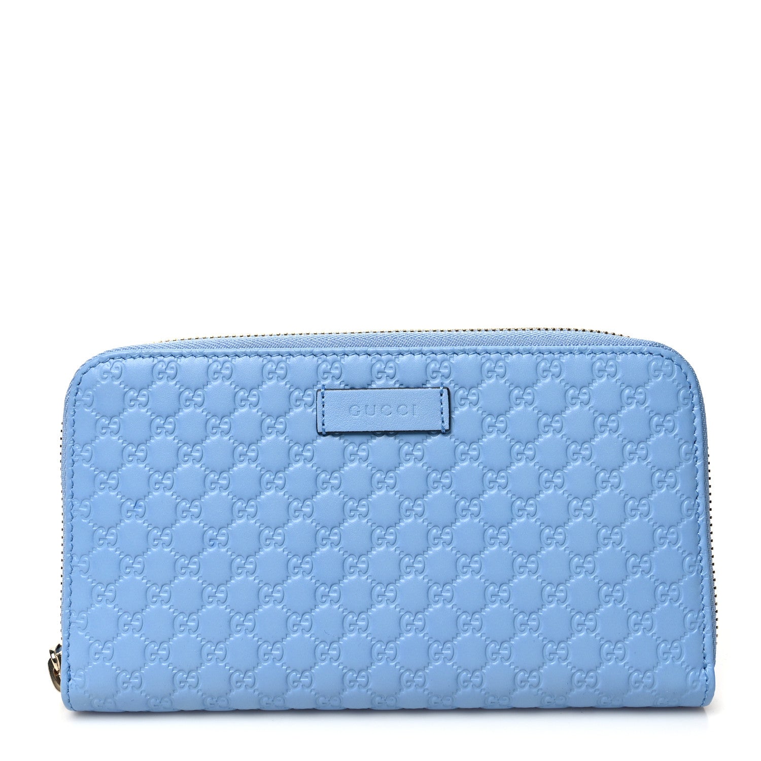 Gucci Microguccissima Zip Around Wallet Mineral Blue 1 of 9